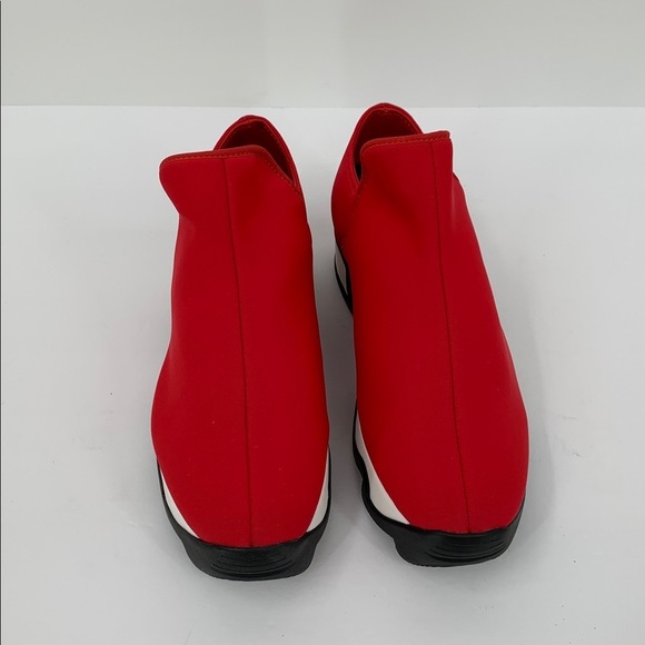 IRI NYC Wes Neoprene slip-on sneaker shoe red heel stretch black comic new 39 9 - Picture 4 of 6